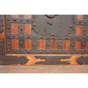 珍品極上総欅大黒金具蔵戸　W131 