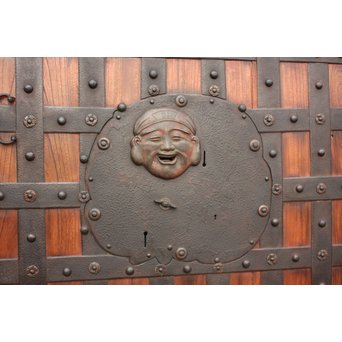 珍品極上総欅大黒金具蔵戸　W131 