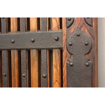 珍品極上総欅大黒金具蔵戸　W131 