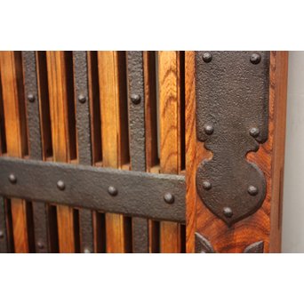 珍品極上総欅大黒金具蔵戸　W131 