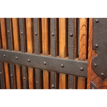 珍品極上総欅大黒金具蔵戸　W131 