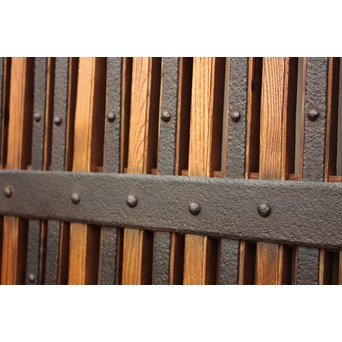 珍品極上総欅大黒金具蔵戸　W131 