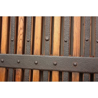 珍品極上総欅大黒金具蔵戸　W131 