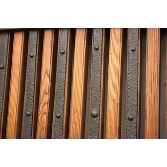 珍品極上総欅大黒金具蔵戸　W131 