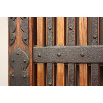 珍品極上総欅大黒金具蔵戸　W131 