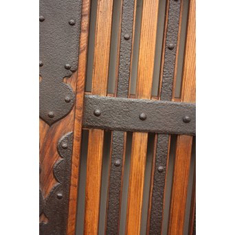 珍品極上総欅大黒金具蔵戸　W131 