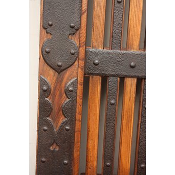 珍品極上総欅大黒金具蔵戸　W131 