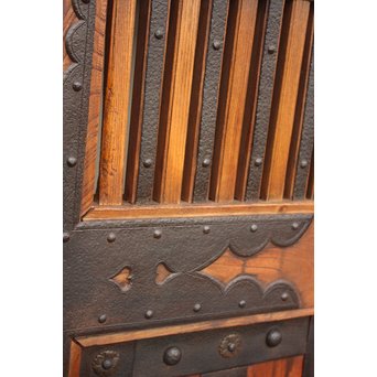 珍品極上総欅大黒金具蔵戸　W131 