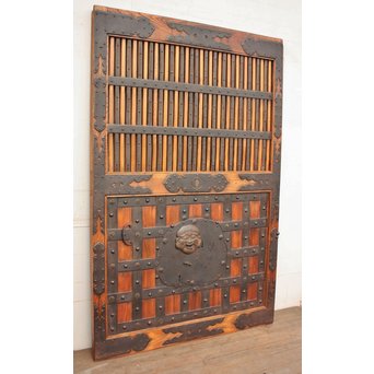 珍品極上総欅大黒金具蔵戸　W131 