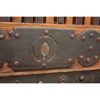 珍品極上総欅大黒金具蔵戸　W131 