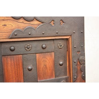 珍品極上総欅大黒金具蔵戸　W131 