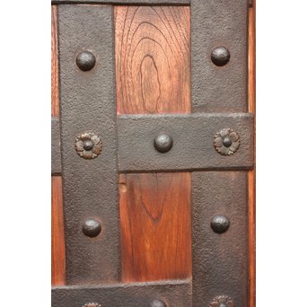 珍品極上総欅大黒金具蔵戸　W131 