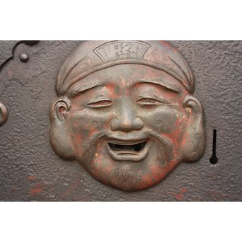 珍品極上総欅大黒金具蔵戸　W131 