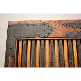 珍品極上総欅大黒金具蔵戸　W131 