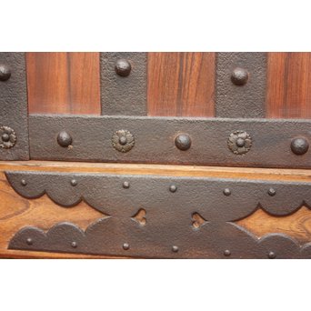 珍品極上総欅大黒金具蔵戸　W131 