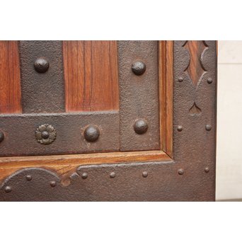 珍品極上総欅大黒金具蔵戸　W131 