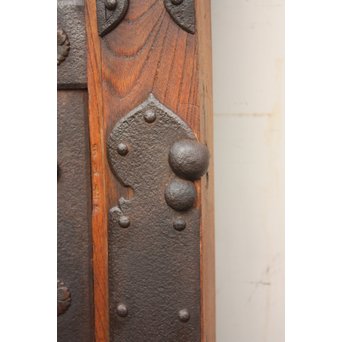 珍品極上総欅大黒金具蔵戸　W131 