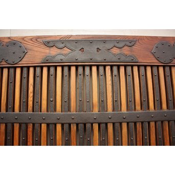 珍品極上総欅大黒金具蔵戸　W131 