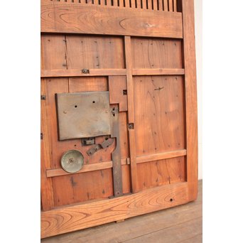 珍品極上総欅大黒金具蔵戸　W131 