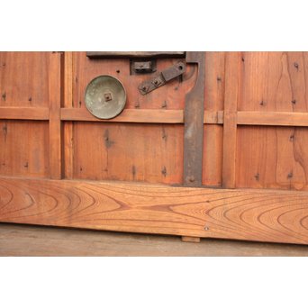 珍品極上総欅大黒金具蔵戸　W131 