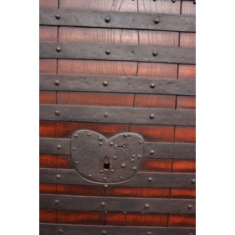 総欅ハート型と横桟金具蔵戸　W155 