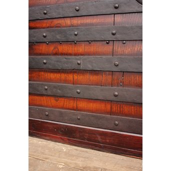 総欅ハート型と横桟金具蔵戸　W155 