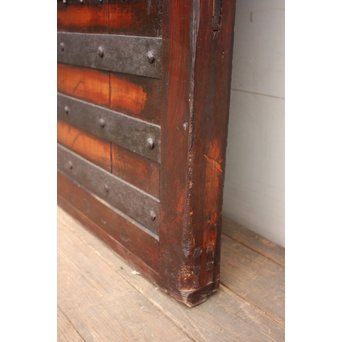 総欅ハート型と横桟金具蔵戸　W155 