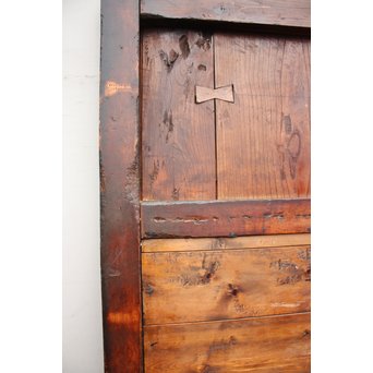 総欅ハート型と横桟金具蔵戸　W155 