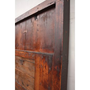 総欅ハート型と横桟金具蔵戸　W155 