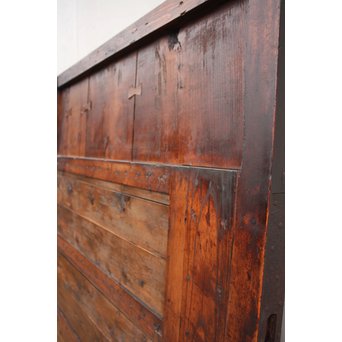 総欅ハート型と横桟金具蔵戸　W155 