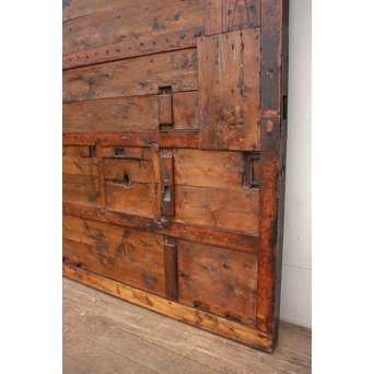 総欅ハート型と横桟金具蔵戸　W155 