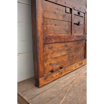 総欅ハート型と横桟金具蔵戸　W155 