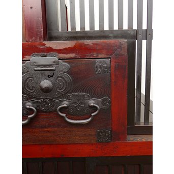 パーテション付両引き松本階段箪笥　M36 