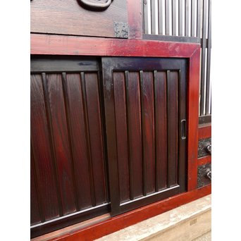 パーテション付両引き松本階段箪笥　M36 