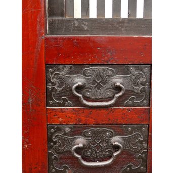 パーテション付両引き松本階段箪笥　M36 