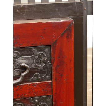 パーテション付両引き松本階段箪笥　M36 