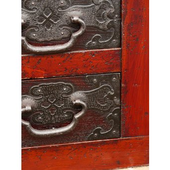 パーテション付両引き松本階段箪笥　M36 