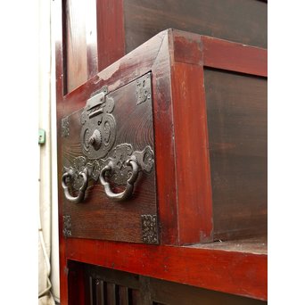 パーテション付両引き松本階段箪笥　M36 