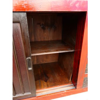 パーテション付両引き松本階段箪笥　M36 