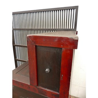 パーテション付両引き松本階段箪笥　M36 