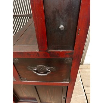 パーテション付両引き松本階段箪笥　M36 