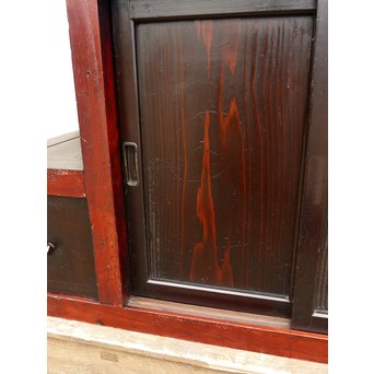 パーテション付両引き松本階段箪笥　M36 