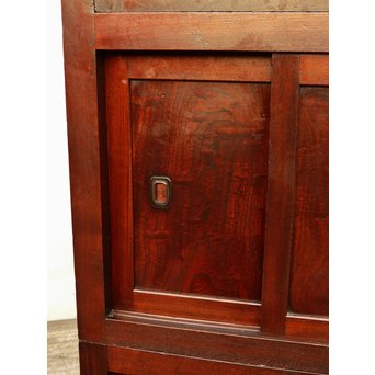 極上漆飴色欅階段箪笥　M38 