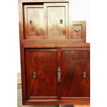 極上漆飴色欅階段箪笥　M38 