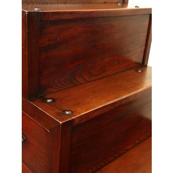 極上漆飴色欅階段箪笥　M38 