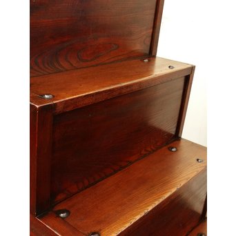 極上漆飴色欅階段箪笥　M38 