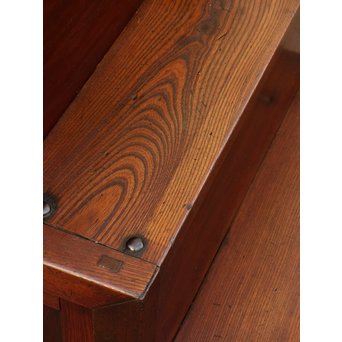 極上漆飴色欅階段箪笥　M38 