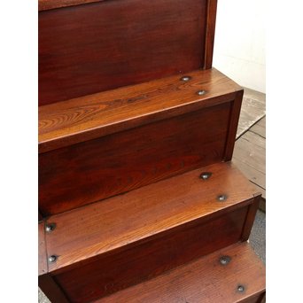 極上漆飴色欅階段箪笥　M38 