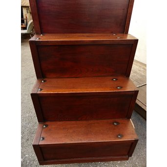 極上漆飴色欅階段箪笥　M38 