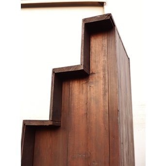 極上漆飴色欅階段箪笥　M38 